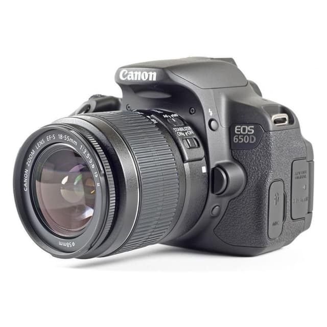 EOS 650D SLR - Black + Canon Canon Zoom Lens EF-S 18-55 mm f/3.5-5-6 IS STM f/3.5-5-6 de segunda mano en Camera Market