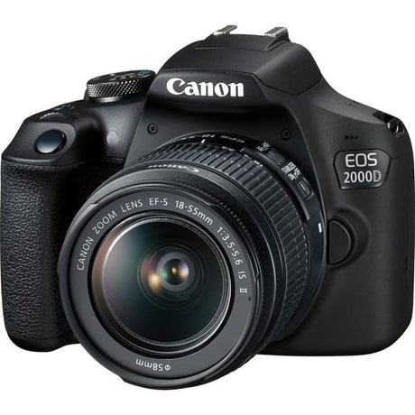 EOS 2000D SLR - Black + Canon EF-S 18-55 mm f/3.5-5.6 IS II f/3.5-5.6 