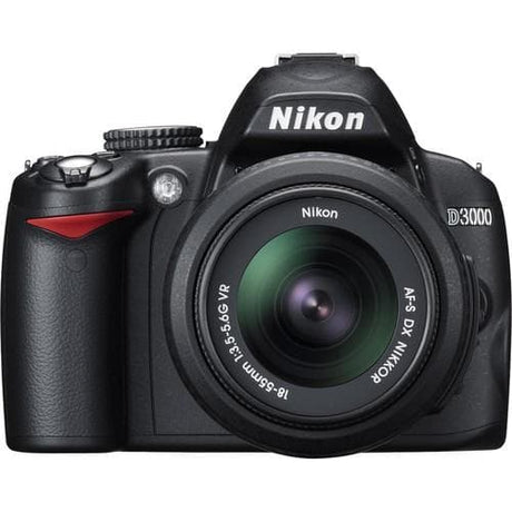 Réflex D3000 - Negro + Nikon AF-S DX Nikkor 18-55mm f/3.5-5.6G VR f/3.5-5.6
