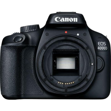 EOS 4000D SLR - Black + Canon Zoom Lens EF-S 18-55mm f/3.5-5.6 IS II f/3.5-5.6 