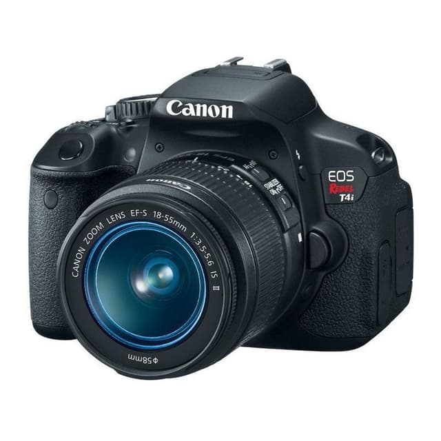 EOS Rebel T4I SLR - Black + Canon EF-S 18-55mm f/3.5-5.6 IS II f/3.5-5.6 de segunda mano en Camera Market