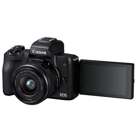EOS M50 - Black + Canon EOS M50 + Canon Zoom Lens EF-M 15-45mm f/3.5-6.3 IS STM f/3.5-6.3
