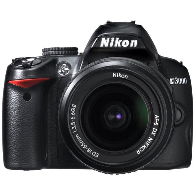 Réflex D3000 - Negro + Nikon Nikkor AF-S DX 18-55mm f/3.5-5.6 G II ED f/3.5-5.6 de segunda mano en Camera Market