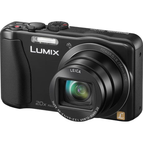 Panasonic DMC-ZS25 Compact Camera - Black + Panasonic Leica DC Vario-Elmar 24–480mm f/3.3–6.4 f/3.3–6.4
