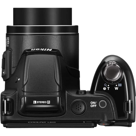 CoolPix L810 Compact Camera - Black + Nikon Nikkor 26X Wide Optical Zoom ED VR 4.0-104mm f/3.1-5.9 f/3.1-5.9 