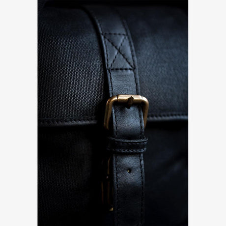 Berlin Black Waxed Canvas Camera Bag