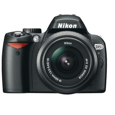 D60 SLR - Black + Nikon AF-S DX Nikkor 18-55 mm f/3.5-5.6G VR f/3.5-5.6G 