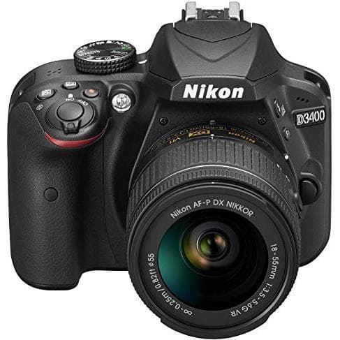 SLR D3400 - Black + Nikon AF-P DX Nikkor 18-55 mm f/3.5-5.6G VR · imagen principal