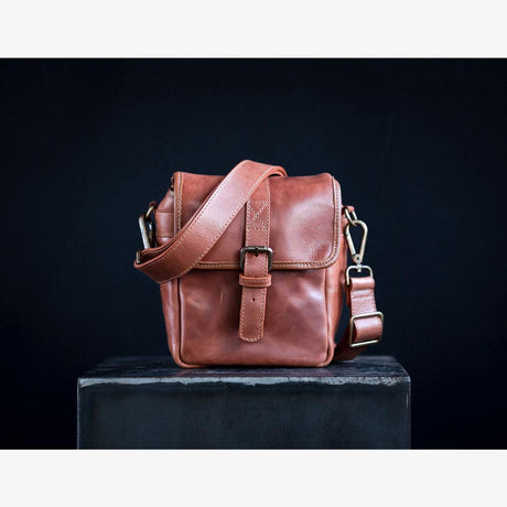 Berlin Tanned Leather Camera Bag
