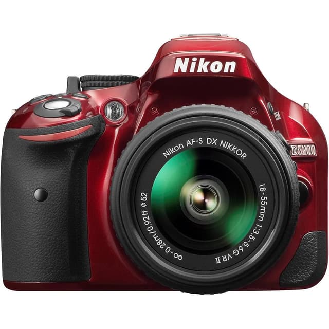 Réflex D5200 - Rojo + Nikon AF-S DX Nikkor 18-55 mm f/3.5-5.6G IF-ED VR f/3.5-5.6 · imagen principal