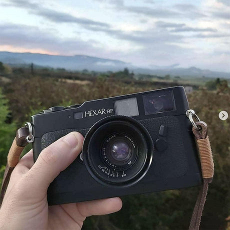 Tokyo #105 - Brown & tanned leather camera strap