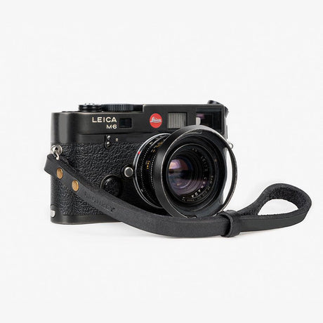 Berlin #201 - Black Leather camera strap