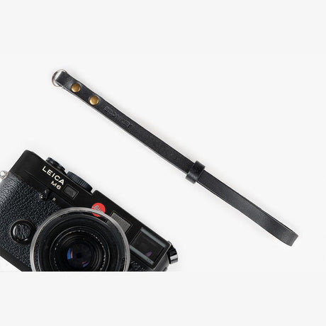 Berlin #201 - Black Leather camera strap