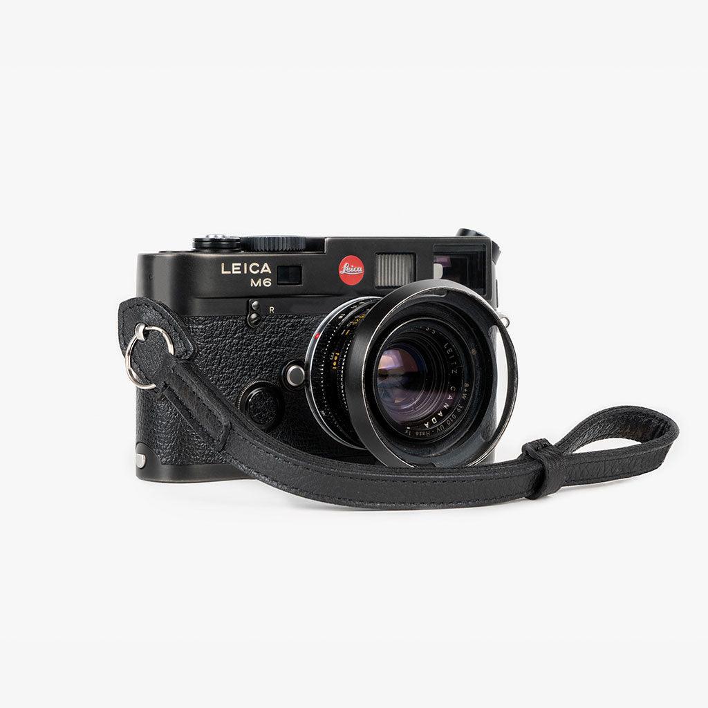 Roma #201 - Black Leather camera strap · main image