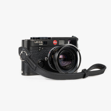 Roma #201 - Black Leather camera strap